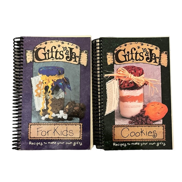 Gifts In A Jar Recipe Spiral Bound Books Lot Of 2 Kids Cookies Funnel Cakes - Picture 2 of 9
